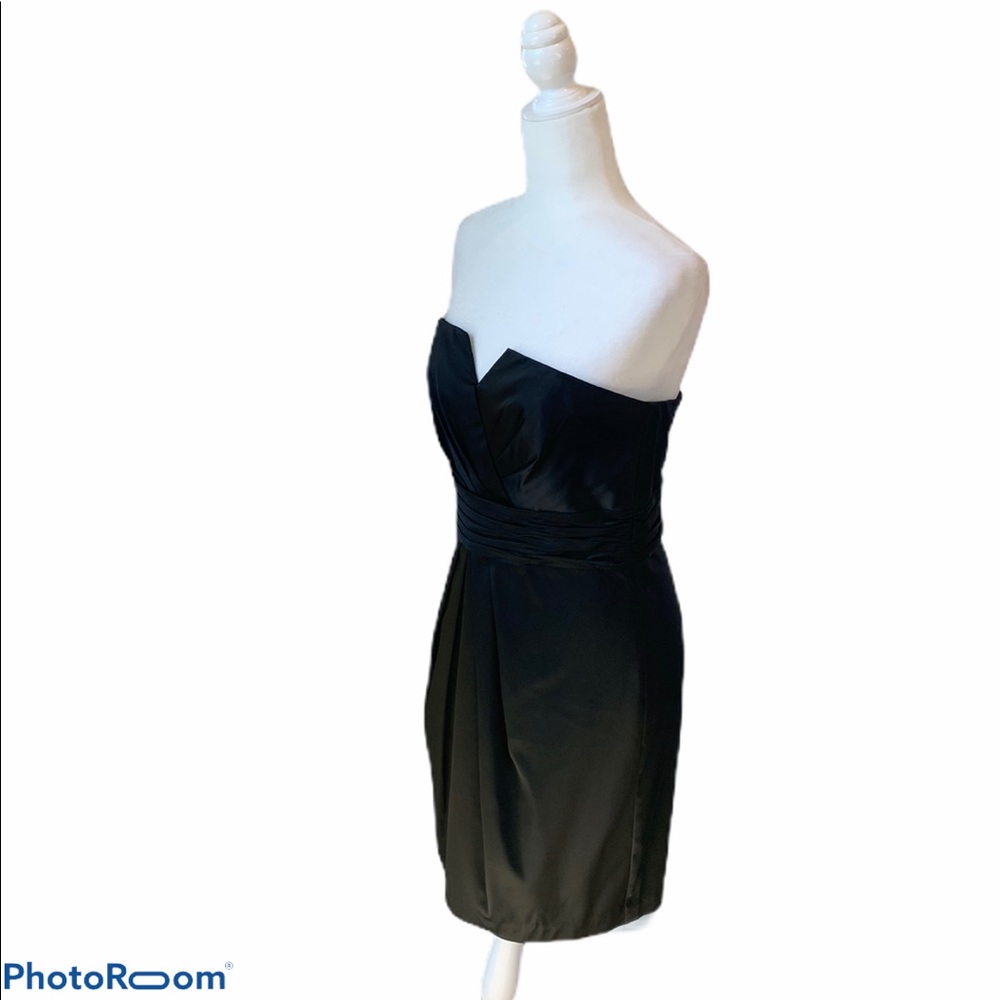 White House Black Market Black Strapless Cocktail Dress